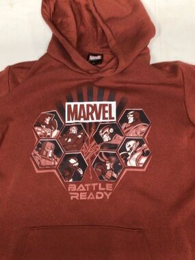 Marvel Rust Orange Graphic Pullover Hoodie